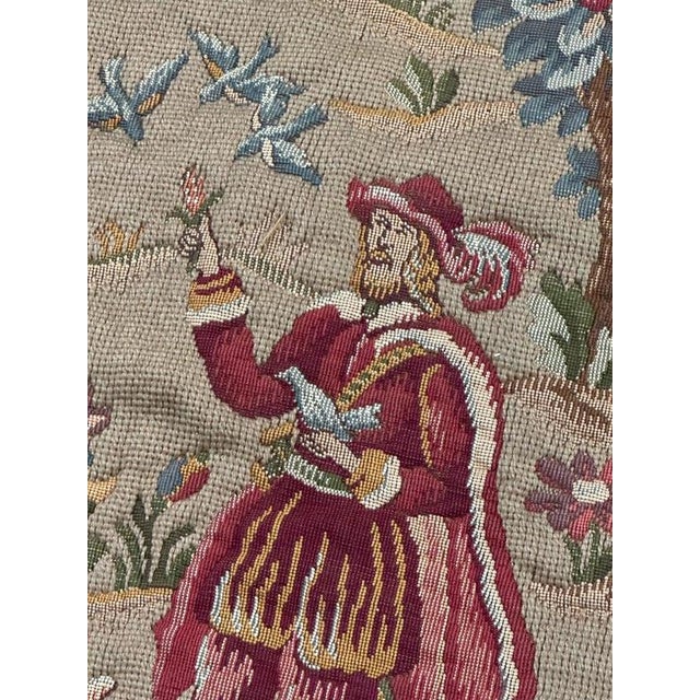 Vintage Medieval French Aubusson Style Jacquard Tapestry, 1950s For Sale - Image 16 of 18