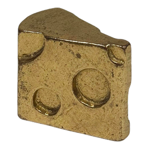 Vintage Brass Cheese Wedge Paper Weight