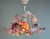 1980s Murano Style Pink Glass Floral Chandelier With White Frame For Sale - Image 6 of 11