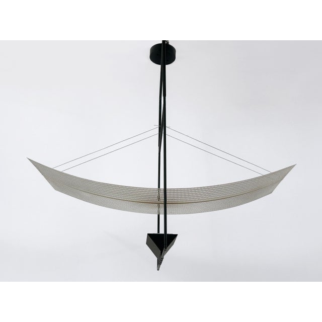 Black Zefiro Chandelier by Mario Botta for Artemide, Italy, 1980s For Sale - Image 8 of 18