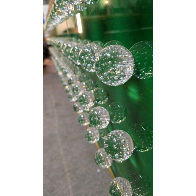 Brass and Murano Glass Sideboard with 120 Fused Spheres from Justfurnituress SRL For Sale - Image 4 of 18