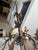 French wrought iron and brass chandelier. Newly rewired 30”dia x 32”h 50-120
