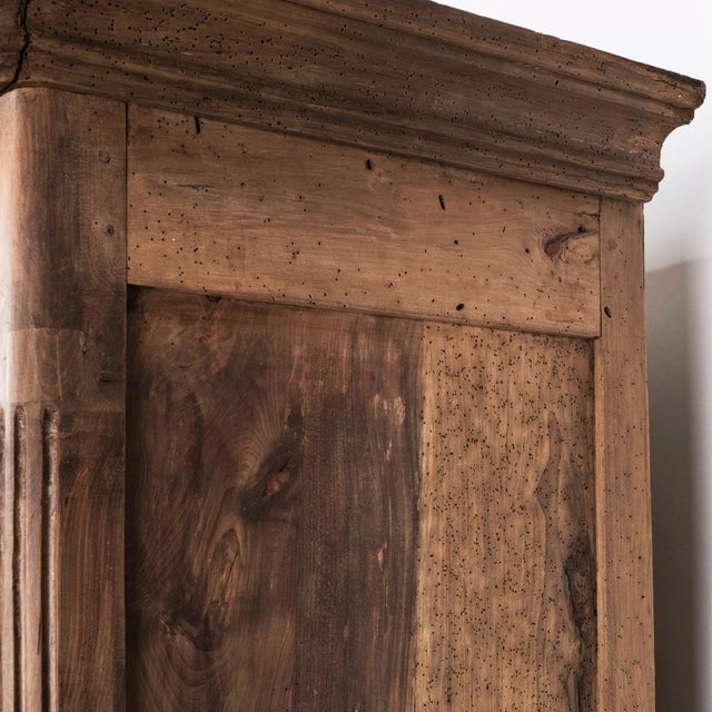 Wood 19th Century Antique French Louis XV Armoire For Sale - Image 7 of 11