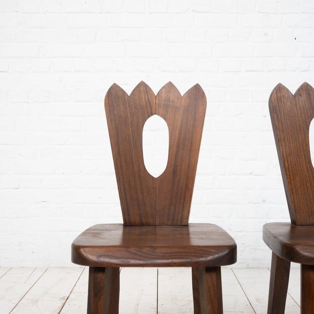 1960s Brutalist Elm Chairs in the style of Olavi Hanninen, 1960s, Set of 4 For Sale - Image 5 of 11