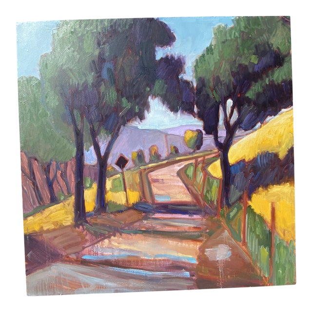 Original Oil Painting on Canvas Expressionist Landscape by James Hartman For Sale