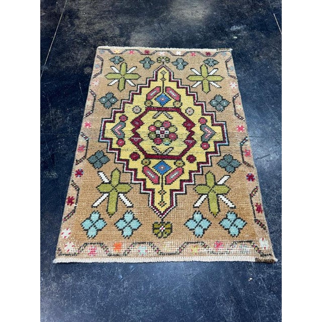 Turkish Yastik Rug 1'8" x 2'6" For Sale - Image 4 of 5