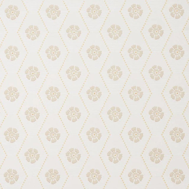 Schumacher Hive Bloom Wallpaper in Sand - 11 Yards For Sale