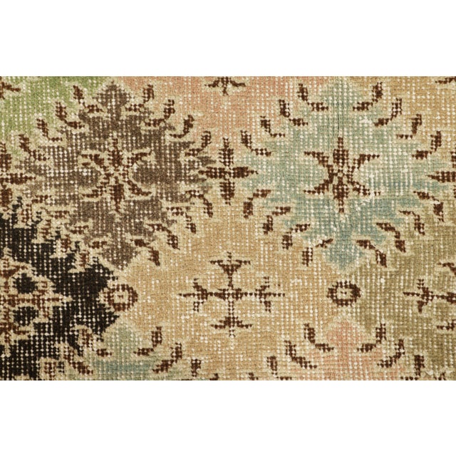 Mid-Century Modern Vintage Zeki Müren Rug With Polychromatic Diamond Patterns, From Rug & Kilim For Sale - Image 3 of 7
