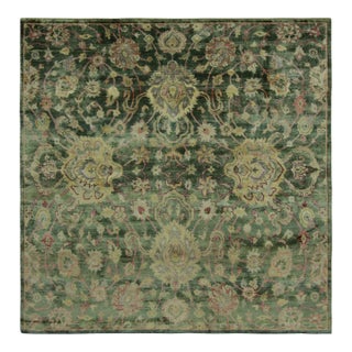 Contemporary Oushak Square Wool & Natural Silk Rug by Rug & Kilim, India For Sale