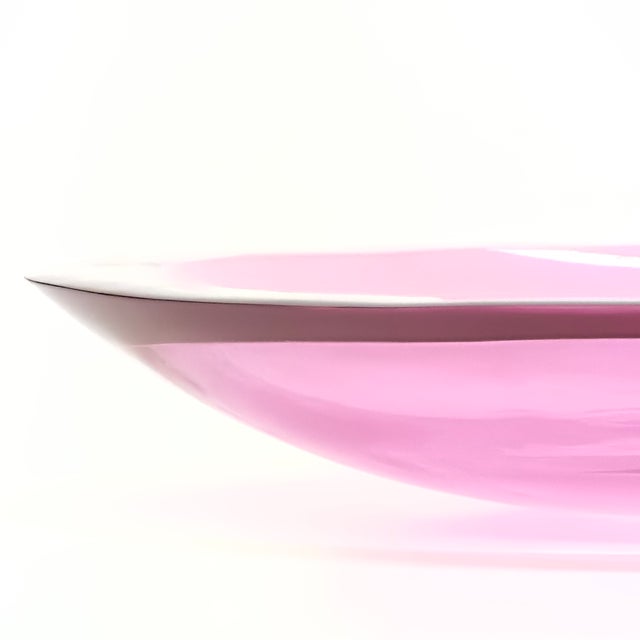 Magnificent Oversized Thick Lilac Lucite Bowl For Sale - Image 11 of 11