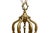 Traditional Antique Large Brass Hexagonal Hall or Entry Lantern For Sale - Image 3 of 4