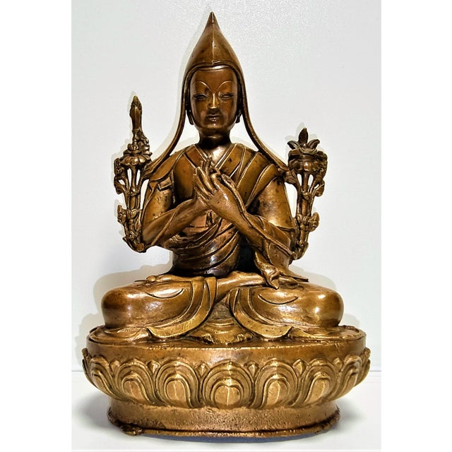 18th Century Buddha Priest in Bronze, Nepal For Sale - Image 14 of 14