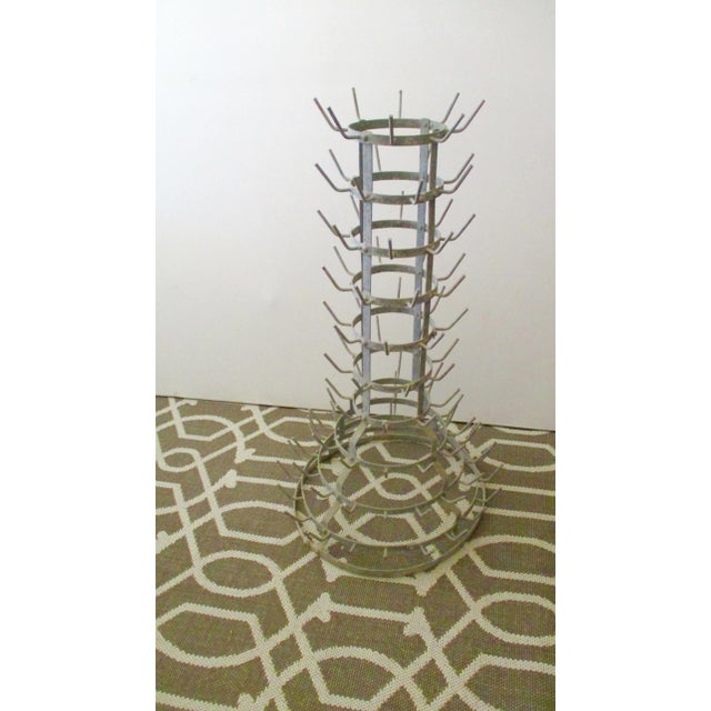 Early 1900s Antique French Zinc Wine Bottle Drying Rack Chairish