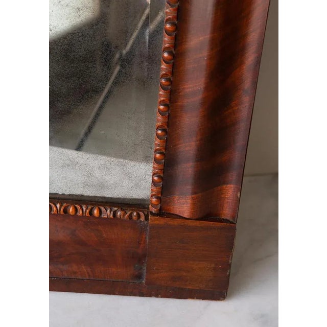 Wood Antique French Mirror in Mahogany, 1820s For Sale - Image 7 of 12