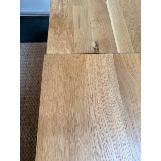 Wood Crate & Barrel Lakin Extension Dining Table, White Oak For Sale - Image 7 of 12