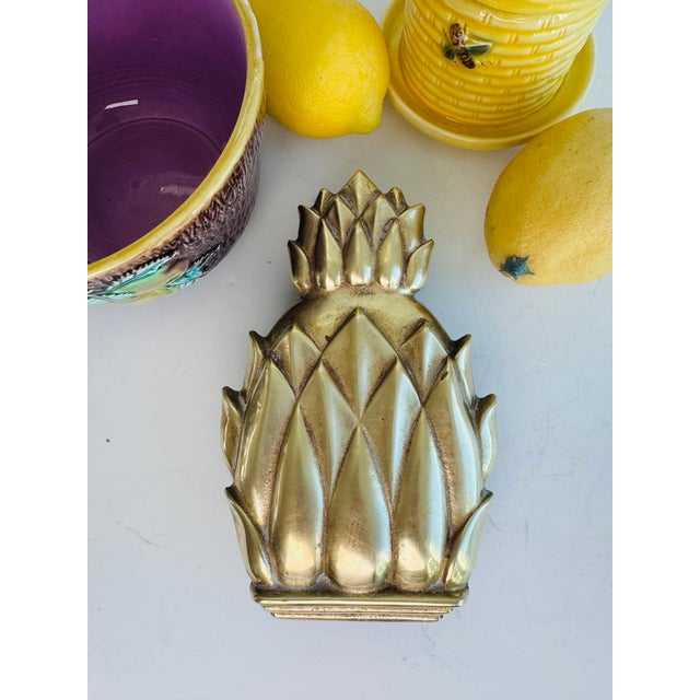 Brass Pineapple Door Knocker For Sale - Image 4 of 5
