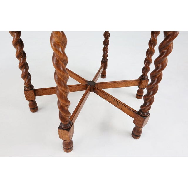 Oak Carved and Turned Side Table, France, 1890s For Sale - Image 10 of 12