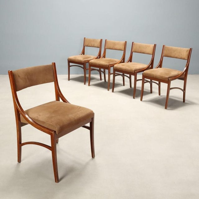 Vintage Dining Chairs in Beech, 1960s, Set of 5 For Sale - Image 9 of 9