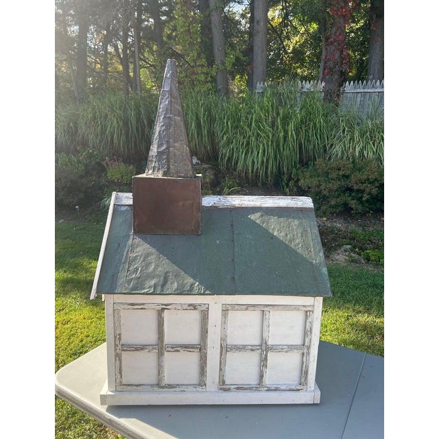 Wood Colossal Handmade Folk Art Church Birdhouse For Sale - Image 7 of 18