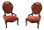 Vintage Wooden and Velvet Armchairs, Set of 2 For Sale