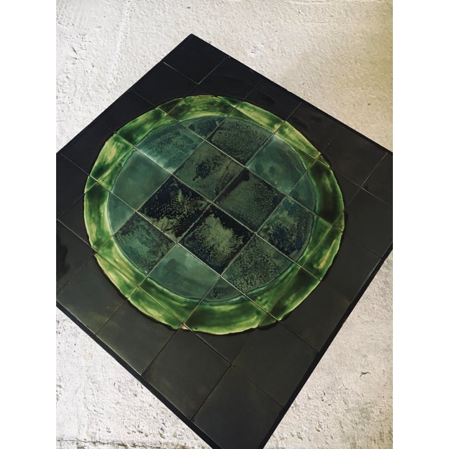 Mid-Century Studio Ceramic Tile Coffee Tabe, Belgium, 1960s For Sale - Image 16 of 17