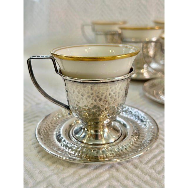 Antique Sterling Silver Buffalo China Demitasse - A Set of 10 For Sale In New Orleans - Image 6 of 12