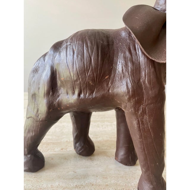 Leather Elephant Sculpture For Sale In Dallas - Image 6 of 11