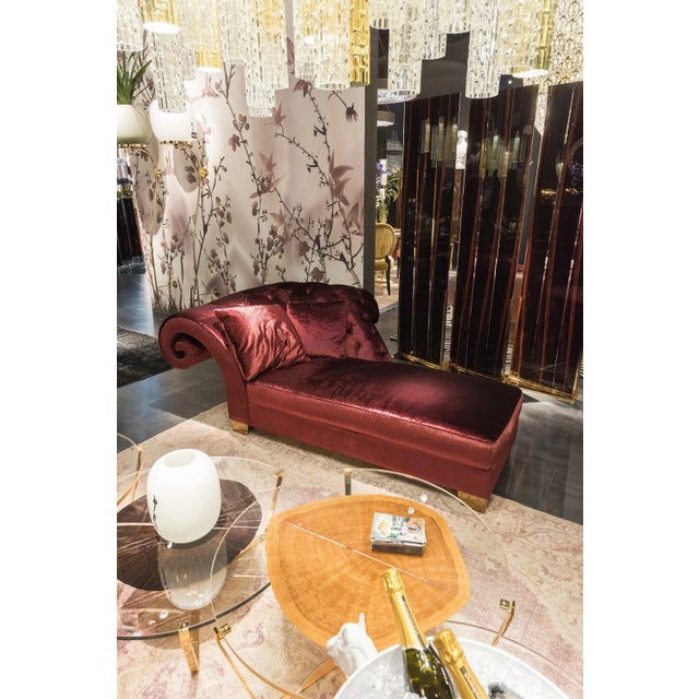 Contemporary Burgundy Versailles Chaise Longue from VGnewtrend For Sale - Image 3 of 4
