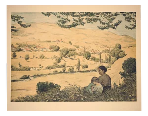 Hans Thoma, Southern German Summer Landscape, 1897, Print