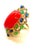 Gemstone Bochic "Orient" Vintage Orange Opal, Emerald, Kyanite & Diamond Ring Set In 18K For Sale - Image 7 of 18