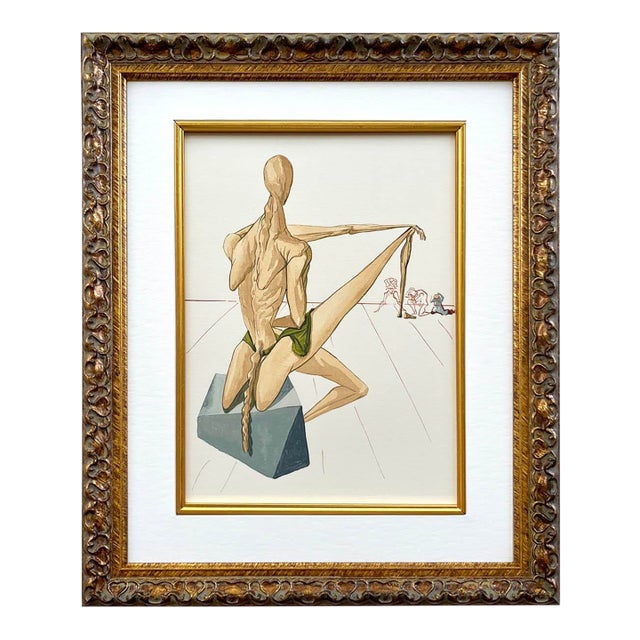 1960s Salvador Dali Woodcut Hell 5 Minos Framed For Sale