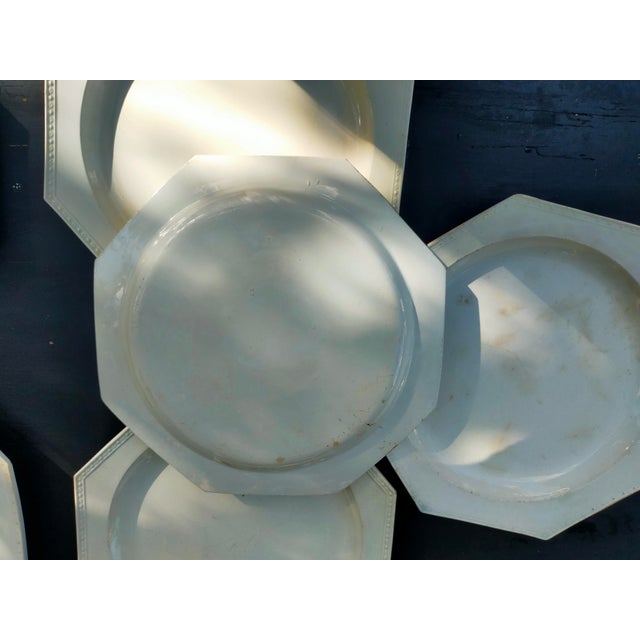 19th Century Creil Plates in White Earthenware, Set of 8 For Sale - Image 3 of 13