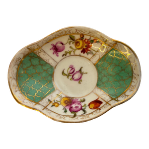 Antique Meissen Porcelain Quatrefoil Miniature Hand-Painted Dish 1920s