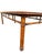 1970s Vintage Faux Bamboo Fruitwood Cocktail Table With Geometric Veneer Top For Sale - Image 5 of 9