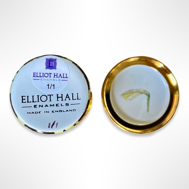Elliot Hall Daffodil Floral Enamel, E. Todd, Signed Limited Edition 1/1 For Sale In San Diego - Image 6 of 6