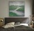 This original 48" x 48" acrylic painting depicts a quiet, winding marsh creek setting under soft, overcast skies. Rendered...