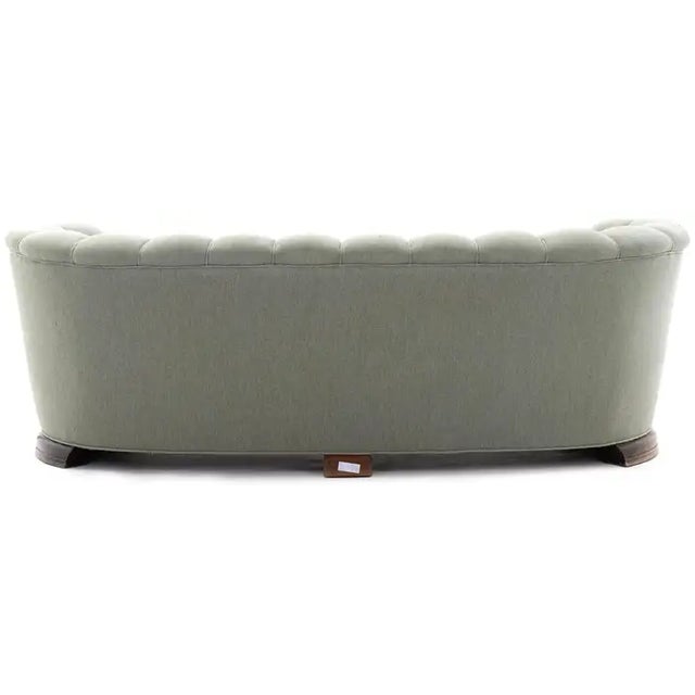 Large Danish 1940s Banana Form Curved Sofa For Sale In New York - Image 6 of 6