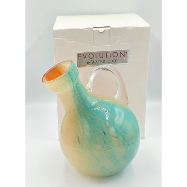 Waterford Waterford Evolution Crystal 'Armada' Jug Vase Rare Art Glass New Old Stock For Sale - Image 4 of 7