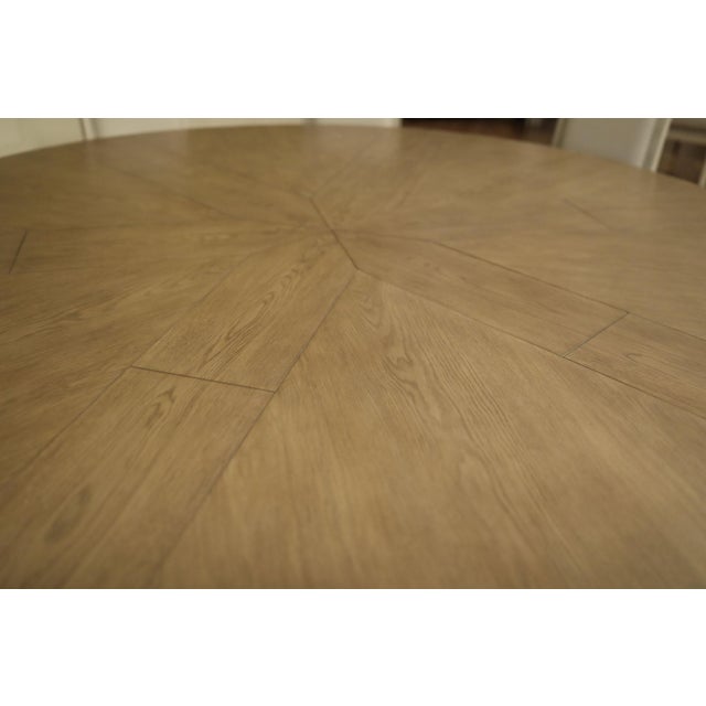 Round Expandable Jupe Dining Table in Natural Sand Color Finish For Sale - Image 11 of 12