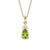 Handmade Natural Peridot Teardrop Pendant Necklace in 18k Gold Plated For Sale - Image 4 of 5