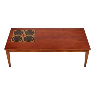 Mid-Century Danish Teak Tile Coffee Table from Domino For Sale
