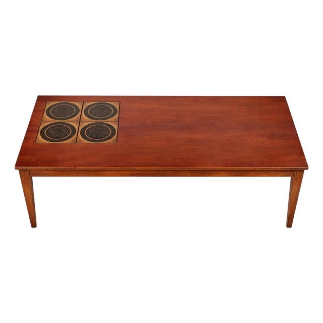 Mid-Century Danish Teak Tile Coffee Table from Domino For Sale