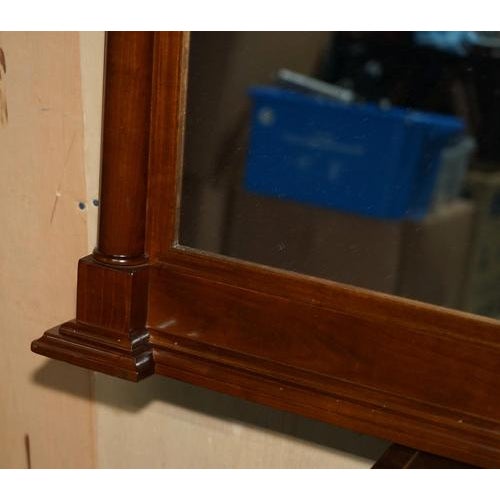 Empire Cherry Wood Wall Mirror from Grange, France For Sale - Image 4 of 12