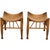 Pair of antique Arts & Crafts walnut Thebes stools designed by Leonard Wyburd for Liberty of London, England, Circa 1900...