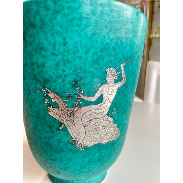 Ceramic Argenta Vase Wilhelm Kåge for Gustavsberg, 1950 For Sale - Image 13 of 13