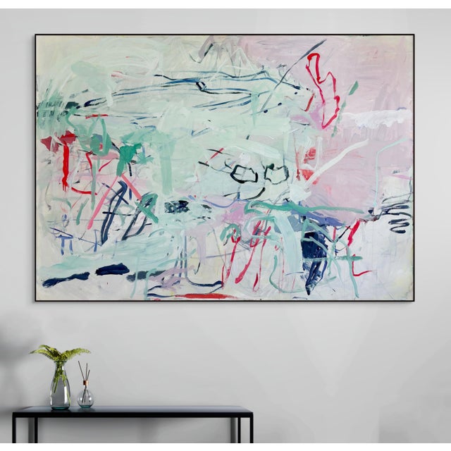 This work will be shipped rolled in a tube. Poynder's method emphasizes gesture, line, color, and space. Physicality and...