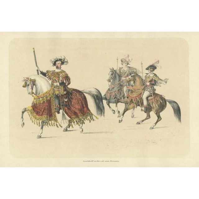 Heinrich Jenny, Bernese Stadthauptmann and His Retinue Grand Cavalcade 1853 Swiss Festival, 1855, Print For Sale - Image 6 of 10