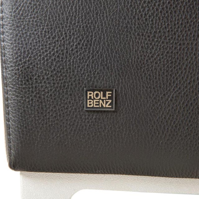 Animal Skin Model 3300 3-Seater Sofa in Black Leather from Rolf Benz For Sale - Image 7 of 11