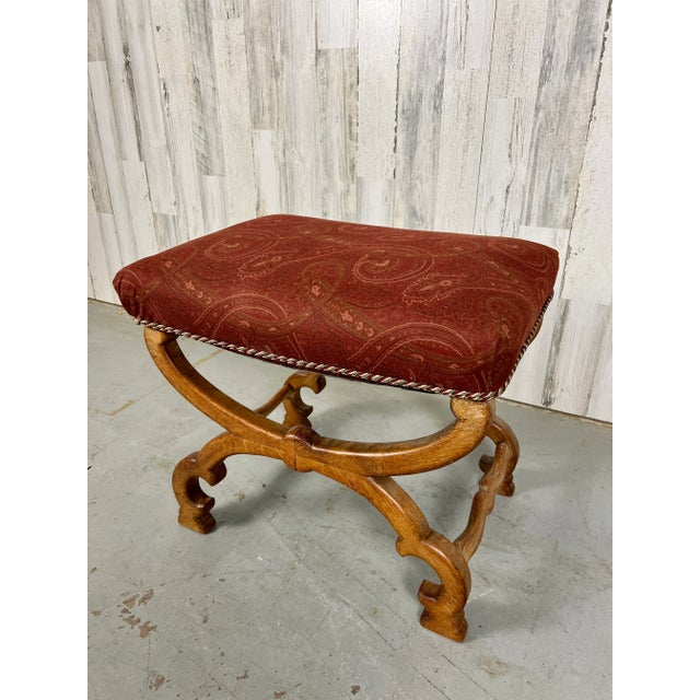 Early 20th Century Antique Oak Stool For Sale - Image 5 of 13