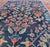 Early 20th Century Antique Persian Tabriz Carpet With Botanical Elements in Navy Blue, Red-Orange For Sale - Image 5 of 8
